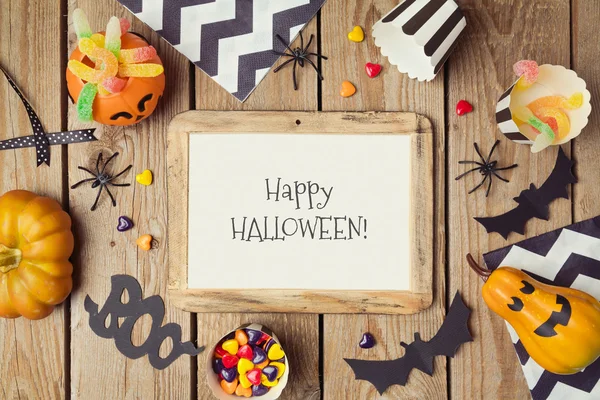 Хэллоуин праздник плакат макет шаблон — стоковое фото