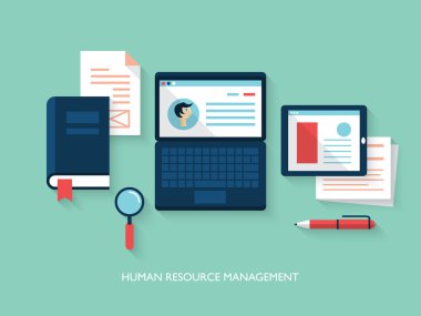 Illustration concept of human resource management clipart