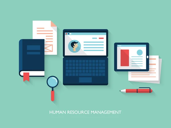 Illustratie concept van human resourcemanagement — Stockvector