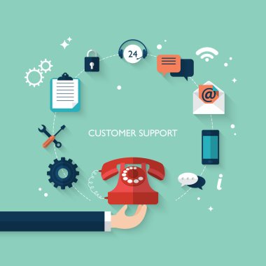 Müşteri ve teknik destek için kavram