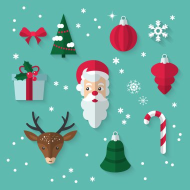 Noel için simgelerin illüstrasyon