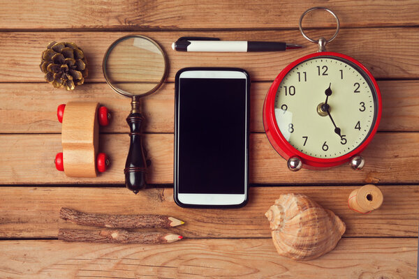 Vintage and modern objects collection