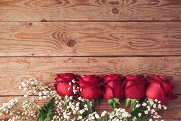 Fondo de San Valentín con rosas — Foto de Stock