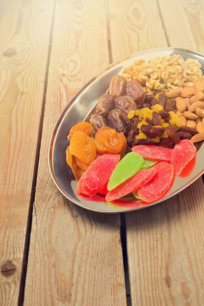 Assorted dry fruits and nuts — Stock Photo, Image