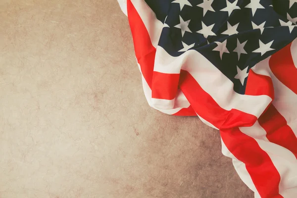 USA flag over vintage paper — Stock Photo, Image