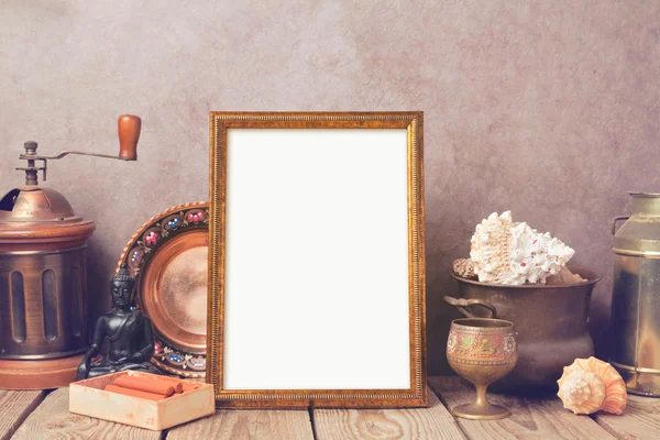 Mock up template with old collection objects — Stock Photo, Image