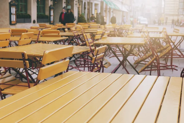 Restaurant Tisch Hintergrund in München — Stockfoto