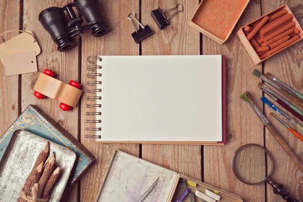 Notebook mock up for artwork — Stock Photo, Image