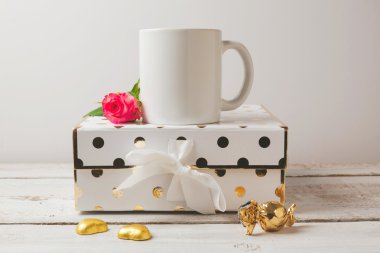 cup mock up with feminine objects