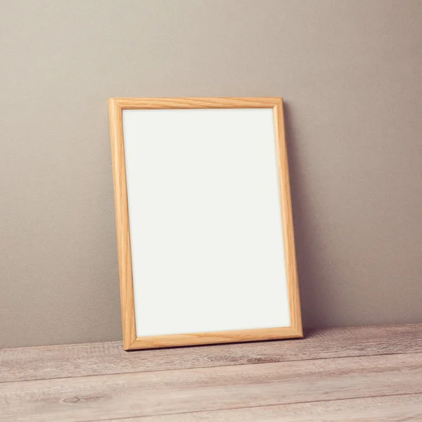 Wooden poster frame mock up — Stock Photo, Image