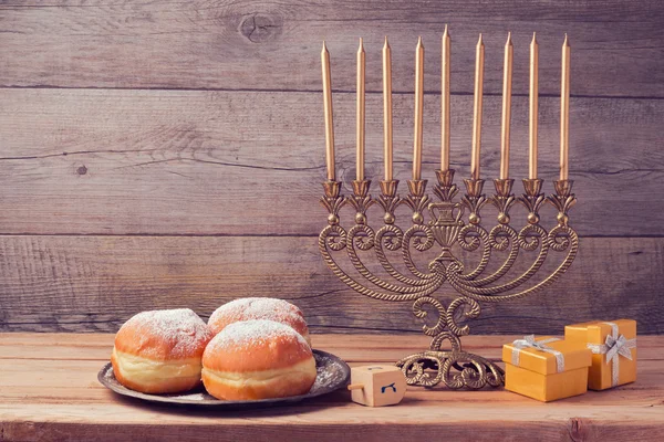 Joodse vakantie hanukkah viering — Stockfoto
