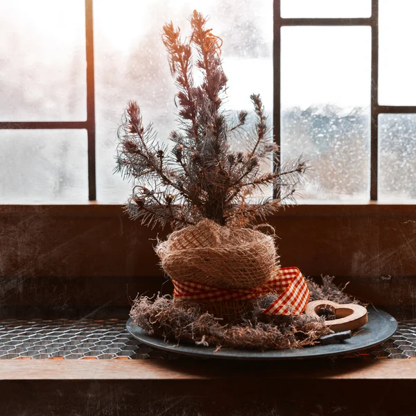 Rustic Christmas decoration — Stock Photo, Image