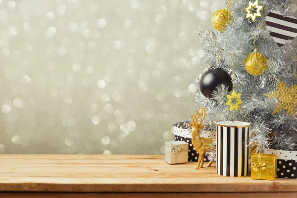 Fondo de Navidad con árbol de Navidad — Foto de Stock