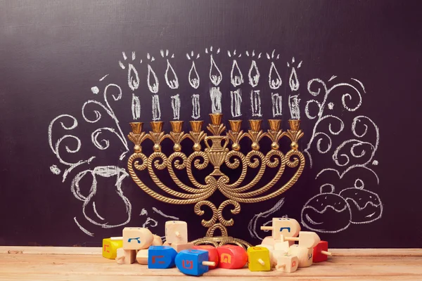 Creative Jewish holiday Hanukkah background — Stock Photo, Image