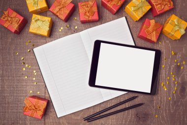 Dijital tablet şablonu sahte