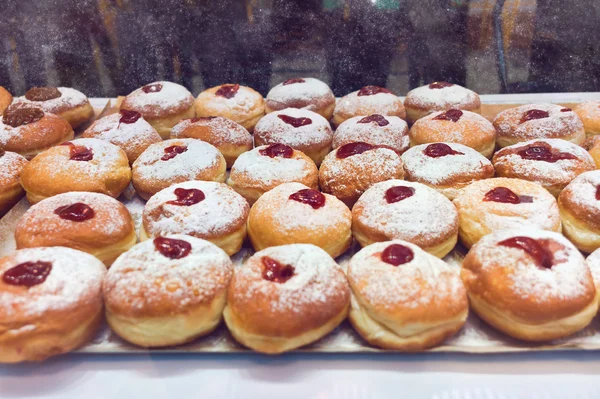 Perecdiagram sufganiyot hanuka ünneplés — Stock Fotó