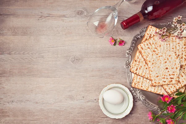 Pesach pozadí s matzah — Stock fotografie