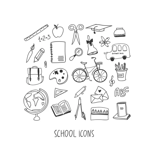 School icons set — Stock Vector