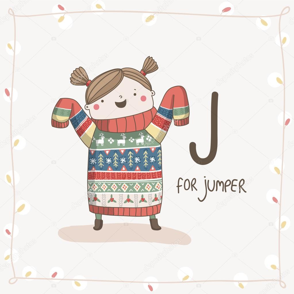 Letter J of Alphabet Christmas