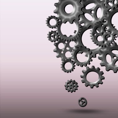 Dişliler ve cogwheels mekanizması