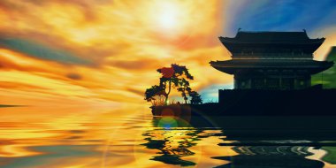 gün batımında güzel manzara