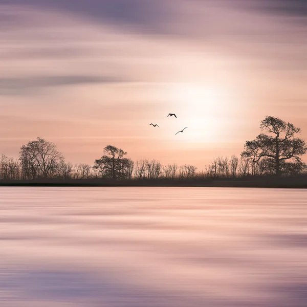 Colorato paesaggio al tramonto — Foto Stock