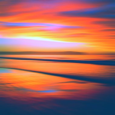 güzel günbatımı illüstrasyon