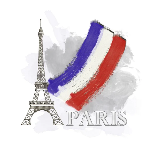 Wunderschöne Postkarte von Paris — Stockfoto