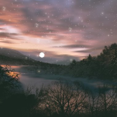 güzel günbatımı manzara