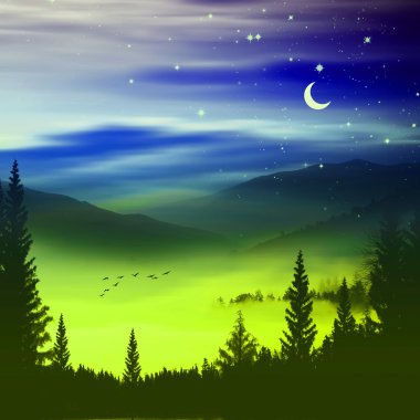 güzel günbatımı manzara