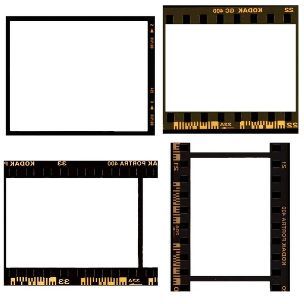 Set Medium Format Color Film Frame Blank Large Format Blank — Stock Photo, Image