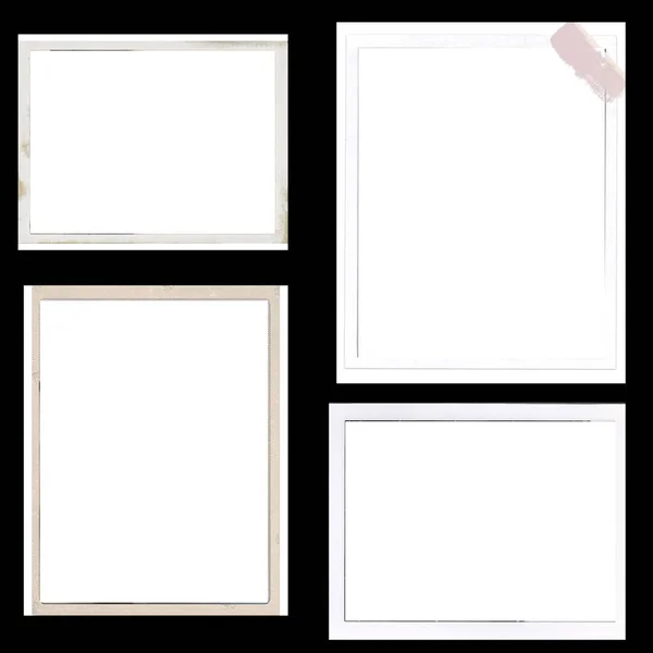 Set Van Medium Formaat Kleurenfilm Frame Blanco Groot Formaat Blanco — Stockfoto