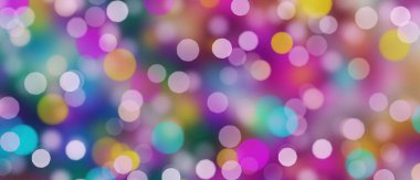 Renkli bokeh ışıklar. Bokeh ışıklar arka plan. Tatil kartı arka plan.