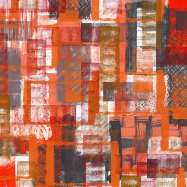 İzlenimcilik tarzında soyut kısa fırça darbeleri.