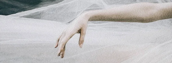 Простягнута Рука Балерини Імітація Олійного Живопису — стокове фото