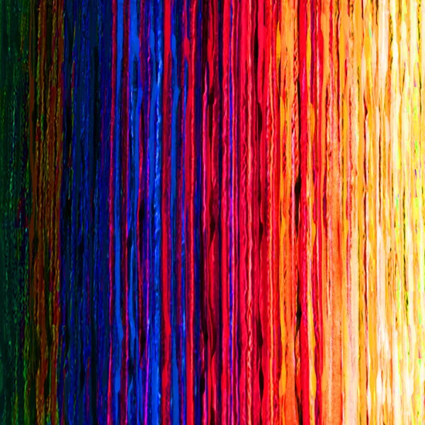 3D插图 印象派风格的抽象画 彩虹色线的仿制 — 图库照片