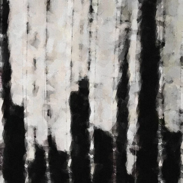 Fekete Fehér Absztrakció Vásznon Olajfestmény Utánzás Illusztráció — Stock Fotó