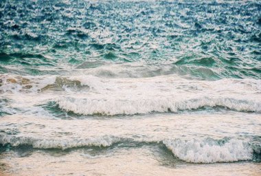 Pasifik dalgaları. Yağlı boya taklidi. 3B illüstrasyon.