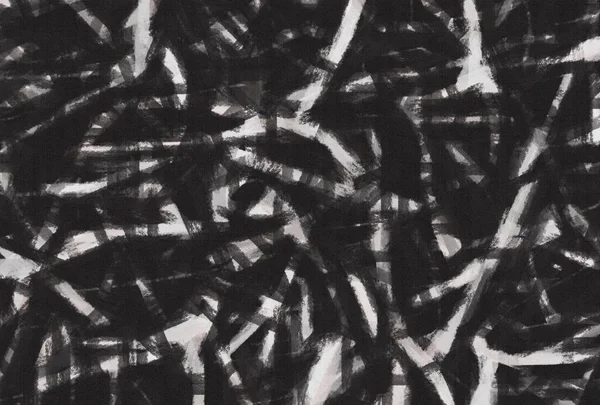 Black White Abstraction Oil Canvas — Stock Photo, Image