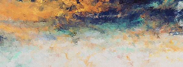Abstracción Pastel Sobre Lienzo Horizontal Pintura Óleo — Foto de Stock