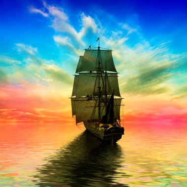 güzel manzara karşı yelkenli