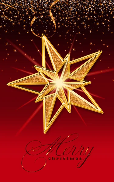 Christmas card with star — Stock Photo, Image