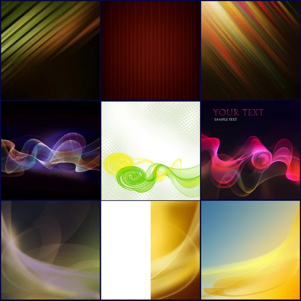 Abstract background. A series of nine images. — Stock Photo, Image