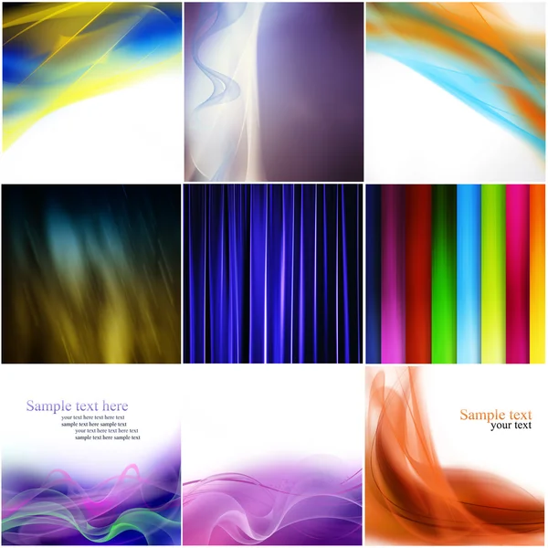 Abstract background. A series of nine images. — Stock Photo, Image