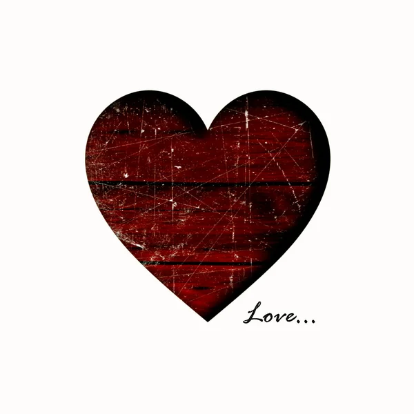 Valentinstag Karte mit Herz — Stockfoto