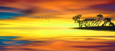 kuşlar güzel manzara