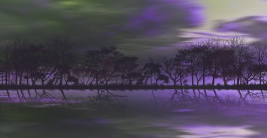 güzel renkli manzara