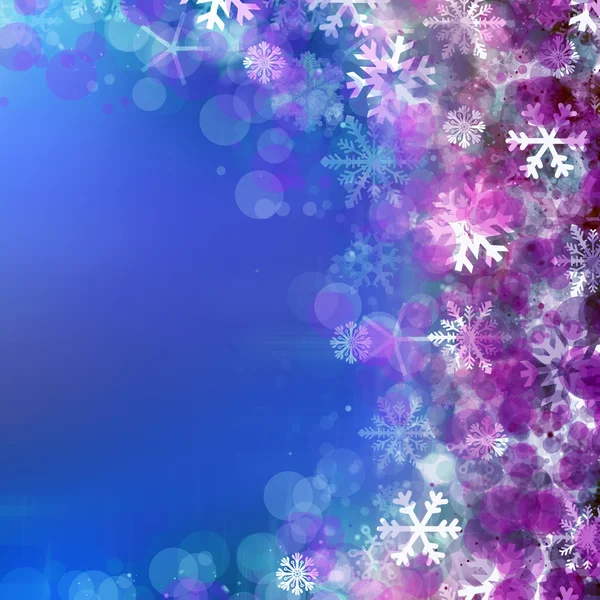 雪の結晶とクリスマスの背景 — ストック写真