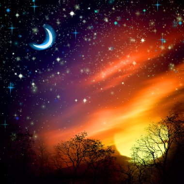 Güzel doymuş manzara