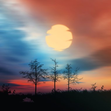 Güzel doymuş manzara